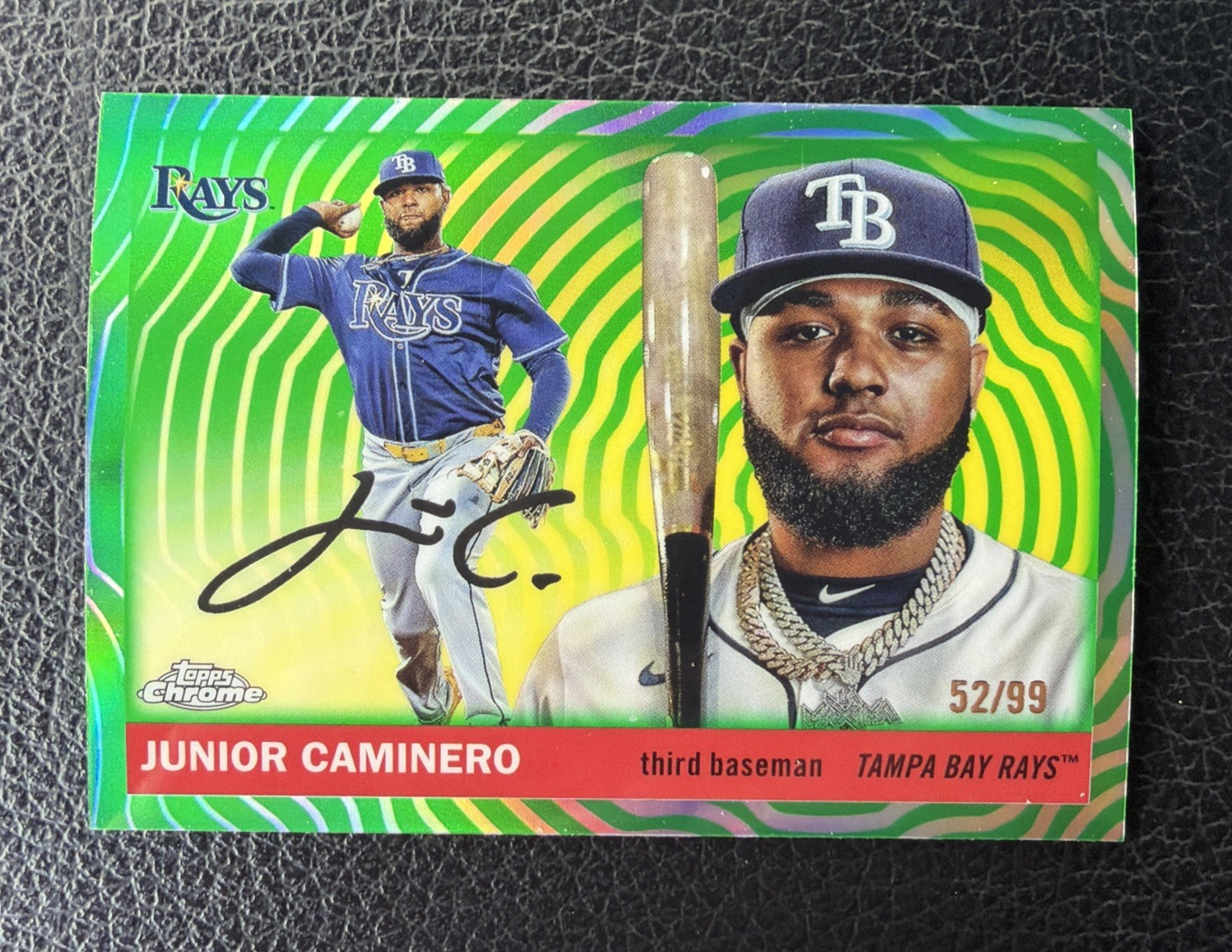 2025 TOPPS CHROME PLATINUM JUNIOR CAMINERO GREEN 52/99๐ฅ๐ฅ