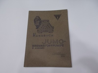 Mercedes 500K , 540K - Original Handbuch Benzinpumpe 1934 JUMO Vorkrieg Oldtimer