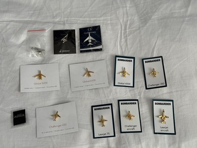 Bombardier Learjet Gulfstream Collectible Aviation Lapel Pins