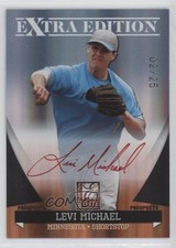2011 Donruss Elite Extra Edition Prospects Red Ink 2/25 Levi Michael Auto 0s3