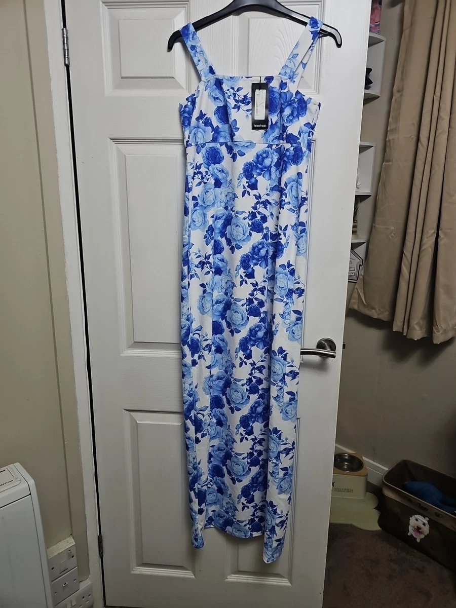 chinese dress ladies Ladies Boho Print Summer Dress Women Casual Blue Waist Bohemian Beach  Sundress Women Dress Robe Vestidos Female at Amazon Women's Clothing store main image 0