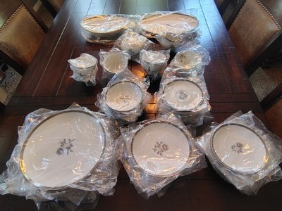 Set of (52) Pieces Royal Song Moonlight Rose China Setting for (8) plus extras
