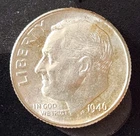 1946-P Roosevelt Dime 90% Silver 10c US Coin Phila. Mint Circulated Low Shipping