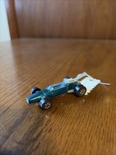 Vintage 1969 Mattel Hot Wheels Brabham Repco F1 Redline Aqua Green Toy Vehicle
