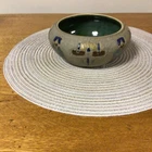 Vintage Roseville Art Pottery Mmostique Dark Gray Bowl 1916, Rare- 7"x3" Round