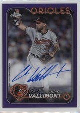 2024 Topps Chrome Rookie Purple Refractor /250 Chris Vallimont #RA-CV Auto 0x4h