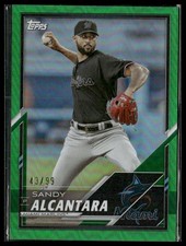 2025 Topps Chrome Lids Mitchell &amp; Ness #12 Sandy Alcantara Green Foil #/99