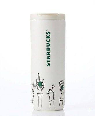 New Starbucks 2026 COFFEE FOR ALL  Cheers   Graphic White Tumbler 16oz Special
