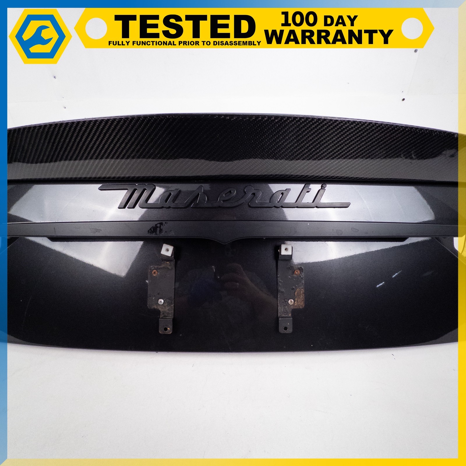 08-16 MASERATI GRANTURISMO REAR TRUNK BOOT LID PANEL COVER GRAY ASSEMBLY OEM