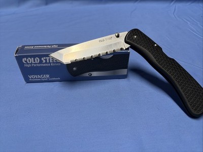 Cold Steel Japan 29LTS Voyager Clip Point Blade Black Pocket Knife W/box