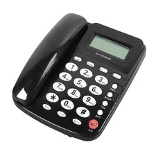 Corded Landline Phone Hands-Free With Caller ID For Home/Hotel Black 