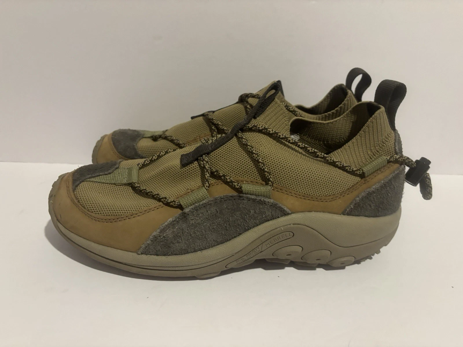 Merrell Jungle Moc Explorer Hiking Shoes Mens Size 8.5 Toggle Lace Athletic