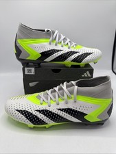 ADIDAS Predator Accuracy.2 FG Soccer Cleats Shoes Mens 9 White Green GZ0028