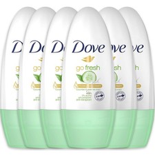 Dove Roll on Deodorant, 6 Pack, Travel Size TSA 1.35 Ounce Pack of 6 
