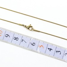 Stainless Steel Snake Necklace Chain Silver/Gold 40cm