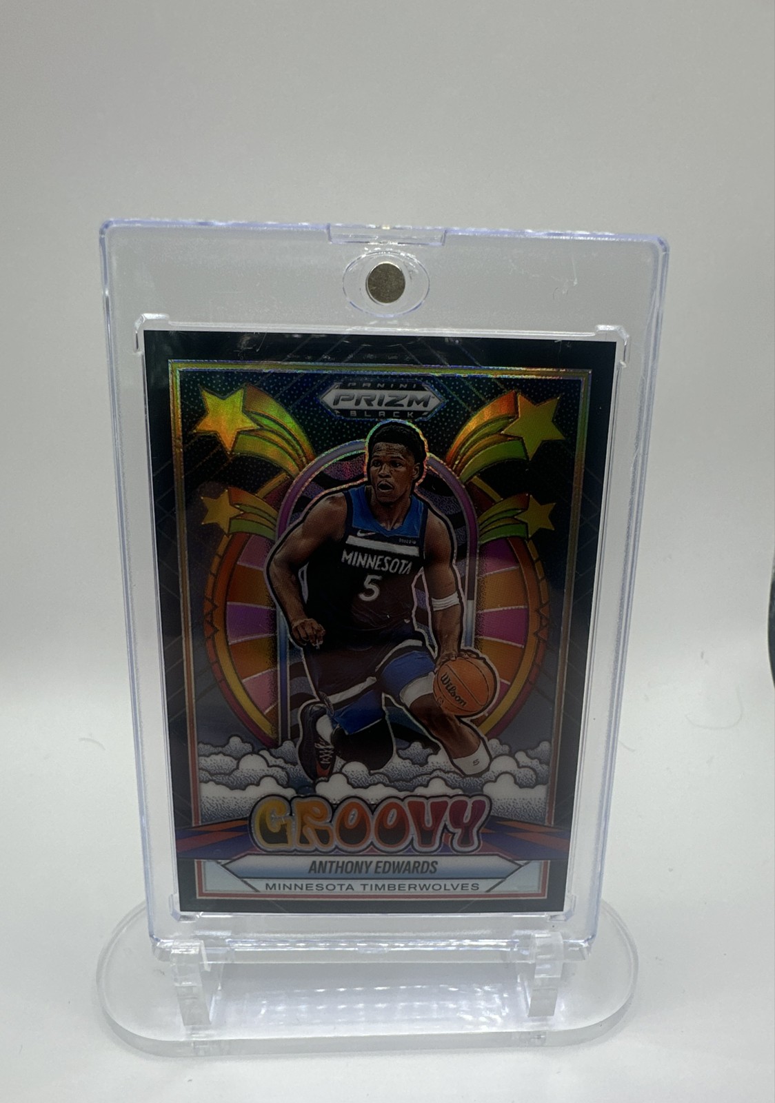 2024-25 Panini Prizm Black - Groovy Anthony Edwards #8