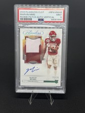 2024 Flawless Collegiate Marvin Mims Rookie Patch Autograph Vertical PSA 9 Pop 1
