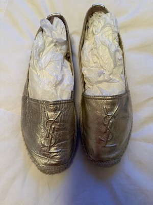 SAINT LAURENT Espadrille flat gold - Size 36 *Sold out