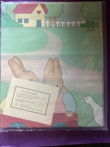 1988 Daisy Kingdom HONEY BUNNY Nursery Collection Crib Bedding Set Lot of 5 New - Picture 12 of 12