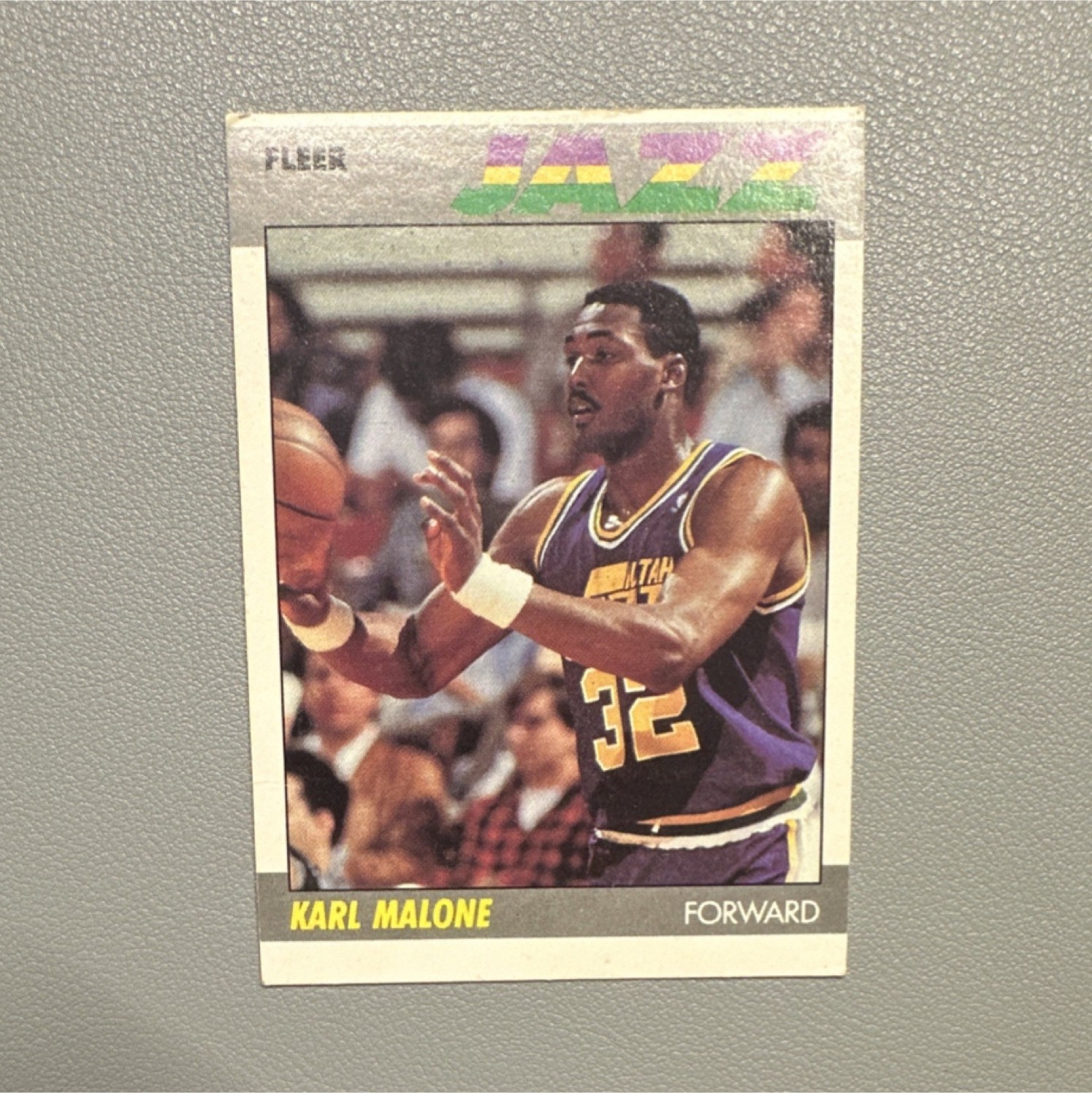 Fleer 1987-88 Karl Malone Utah Jazz NBA Basketball Base Set Card #68