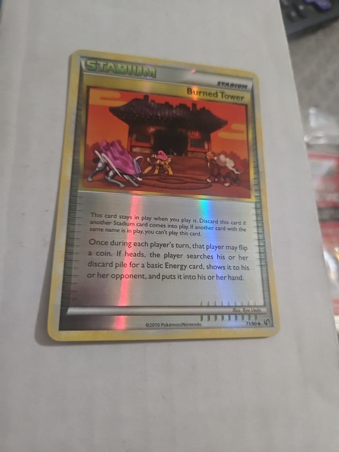 Pokemon TCG Burned Tower 71/90 Undaunted Reverse Holo LP