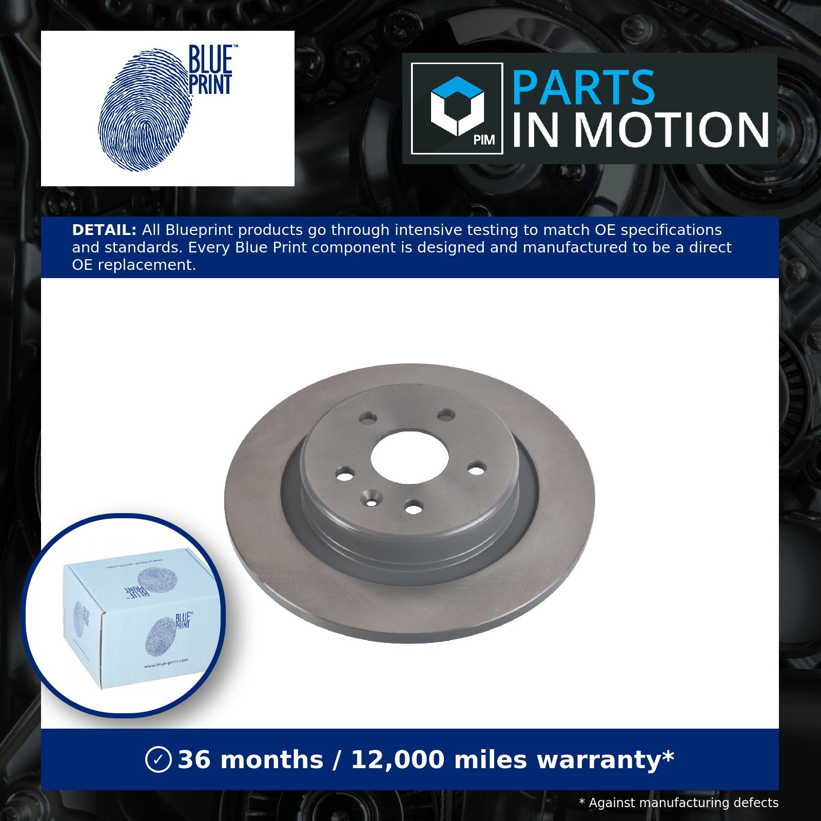 2x Brake Discs Pair Solid fits VAUXHALL ASTRA K 1.6D Rear 2015 on B16DTR 288mm
