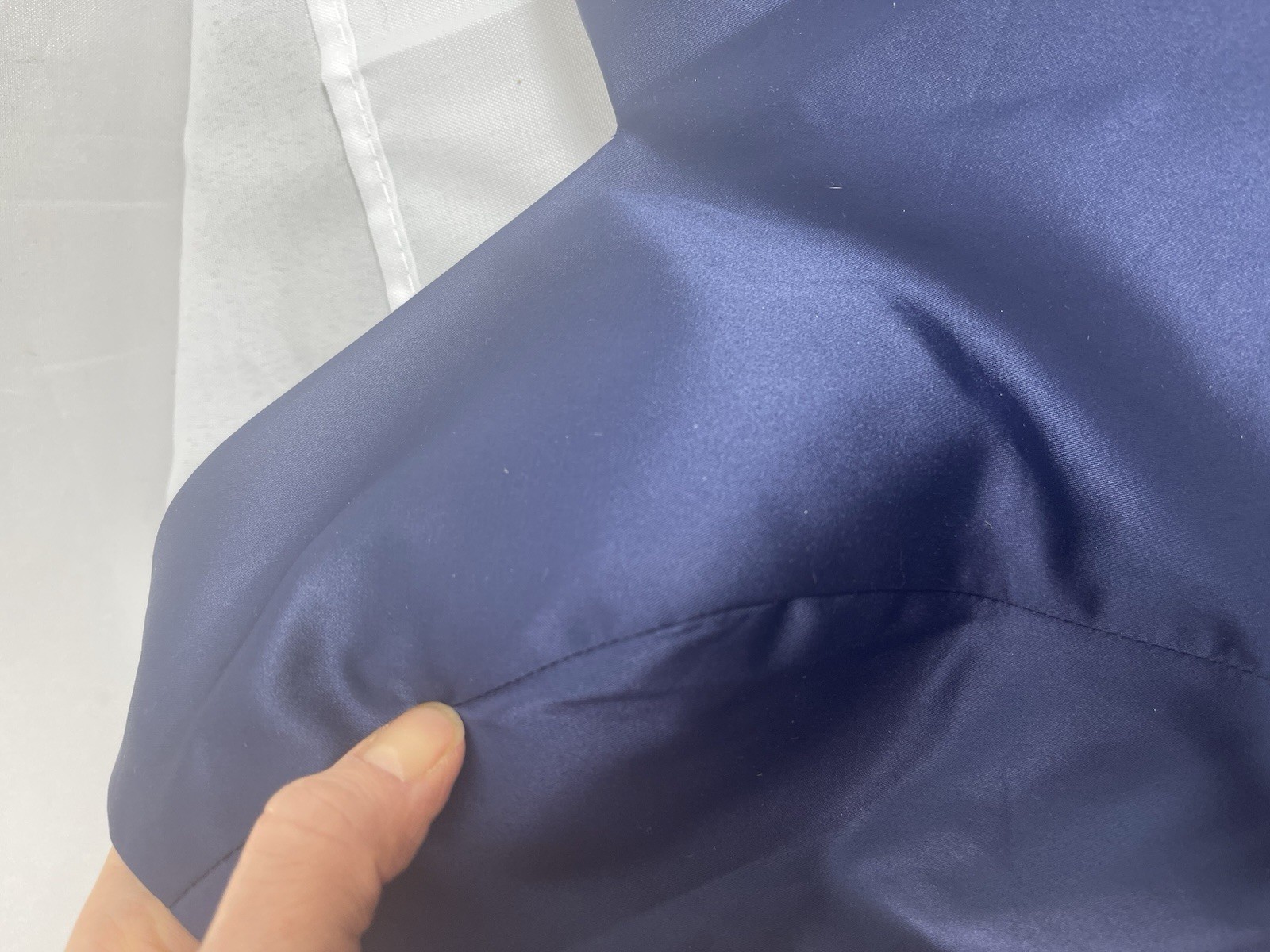 B Darlin Prom Dress Maxi Silk  Navy Gown Wedding Formal Sz 11/12 Spaghetti Strap