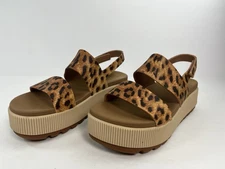 Reef Water Vista Higher Women’s Size 10 Leopard Print Wedge Sandals Nice