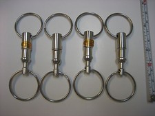 Lot 4 Detachable Pull Apart Quick Release Keychain Key Rings/ US Free Shipping