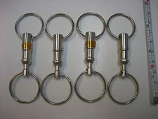 Lot 4 Detachable Pull Apart Quick Release Keychain Key Rings/ US Free Shipping