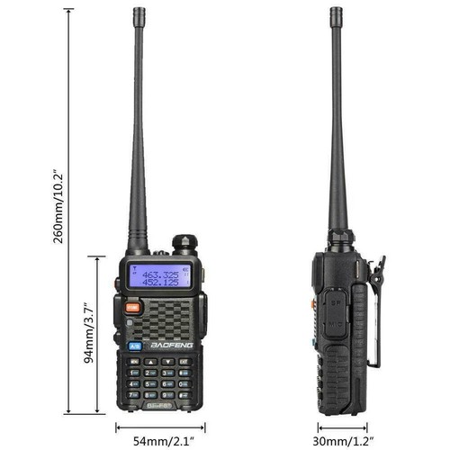 BaoFeng BF-F8+ F8 Plus 5W High Power Two Way Ham Radio Walkie Talkie + Earpiece - Picture 5 of 9