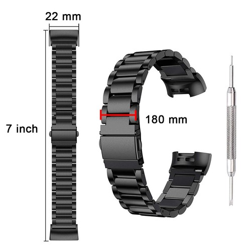 Stainless Steel Replacement Watch Band Metal Strap Bracelet For Fitbit Charge3/4 - Picture 6 of 29
