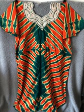 Tie Dyed Kaftan Kimono Dress Summer Beach Wear Cover-Up Plus Size Long Handmade