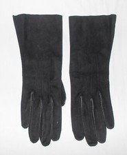 Vintage Hamdon Craftco Black Leather Ladies Dress Gloves Size 7 or 7  England