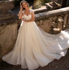 Sexy Sweetheart Long Sleeve Vintage Wedding Dresses Beaded Court Train