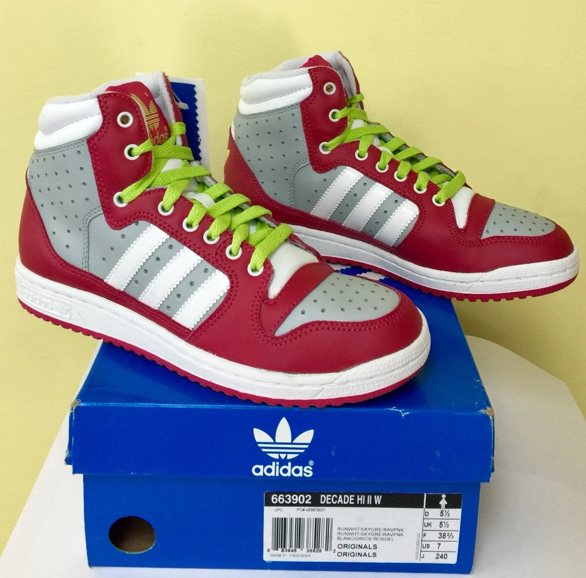 mercenario pedal Brote ADIDAS ORIGINALS DECADE HI II WOMEN&#039;S SIZE US 6 - 7 - 8.5 663902 | eBay