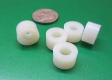 Nylon 66 Spacer, Natural, NO.1/4" Screw, 1/2" OD x .252" ID x 5/16" Lg., 100 pc
