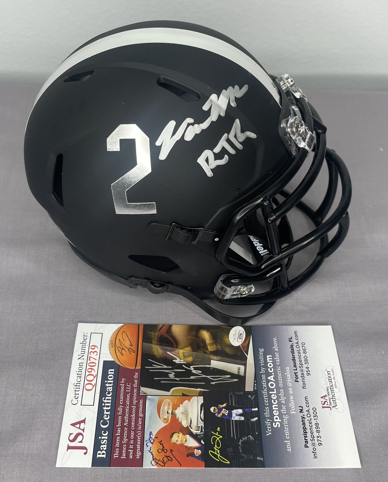 Jase McClellan Autographed Signed Alabama Crimson Tide Black Football Mini Helmet w JSA COA 