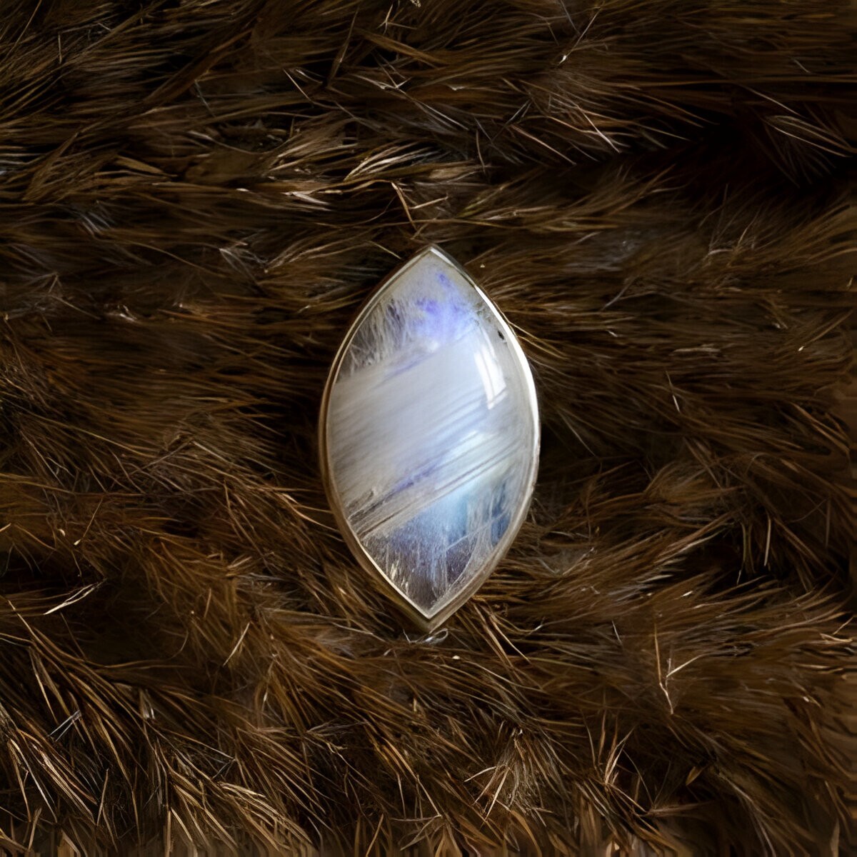 Moonstone Ring Sterling Silver  Engagement Ring  Statement Ring ,Gift for her-image