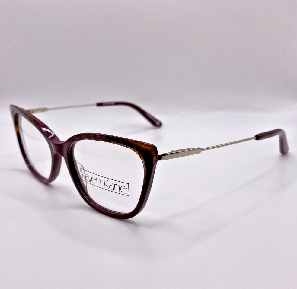 Karen Kane Loquat Wine Silver Cat Eye Plastic Eyeglasses  display picture 1