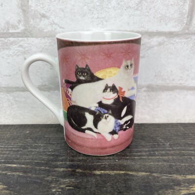 Maxwell Williams Sophisticats 10oz Porcelain mug Cup By Sylvia Huber
