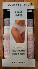 Lucky Brand Women's Underwear Hi Cut 5 Pack Pinks Small Full Cover Ultra Soft