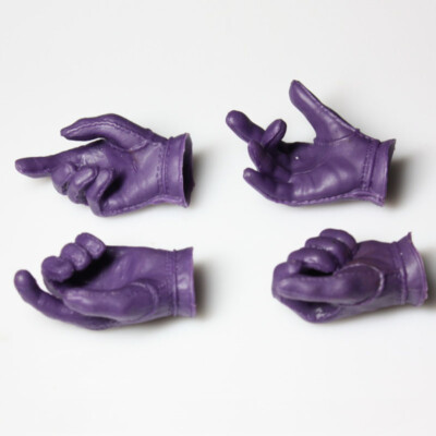 1/6 Scale Purple Glove Hand Type Model for 12'' HT DX11 DX01 Joker Figure Doll
