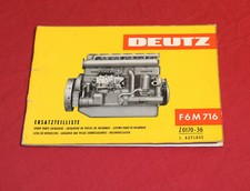  DEUTZ Motor BF, F 6 M 716 , Ersatzteilliste , 6 Zylinder Diesel wassergekühlt