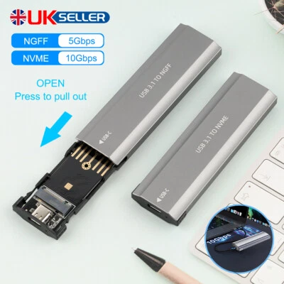 Update M.2 NGFF NVME SSD SATA to USB 3.1 Type-C Enclosure Case Converter Adapter