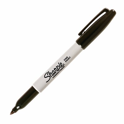 30051 Sharpie Permanent Marker, Fine Point, Black, Pack of 4