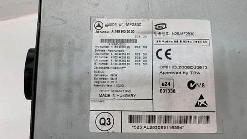 A1699002000 Sistema Audio/Radio Cd para MERCEDES-BENZ VIANO (639) 2011 499846 - Imagen 3 de 8