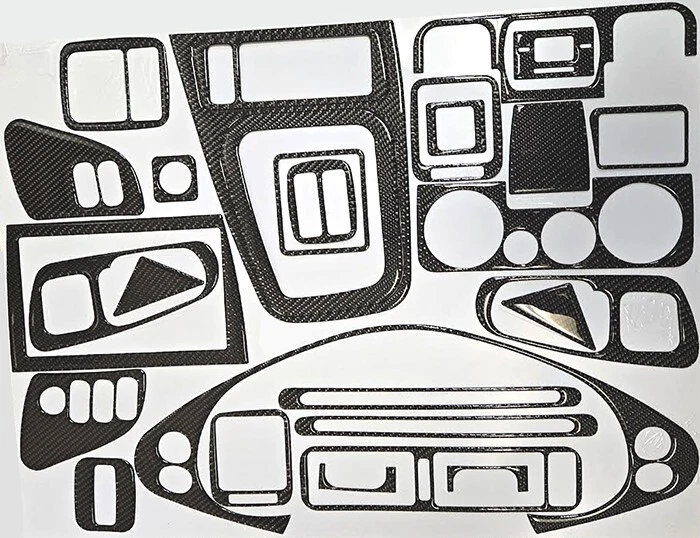 Kit de molduras de tablero de fibra de carbono real interior para Mitsubishi 3000GT 1991-1999 Foto 2 de 3