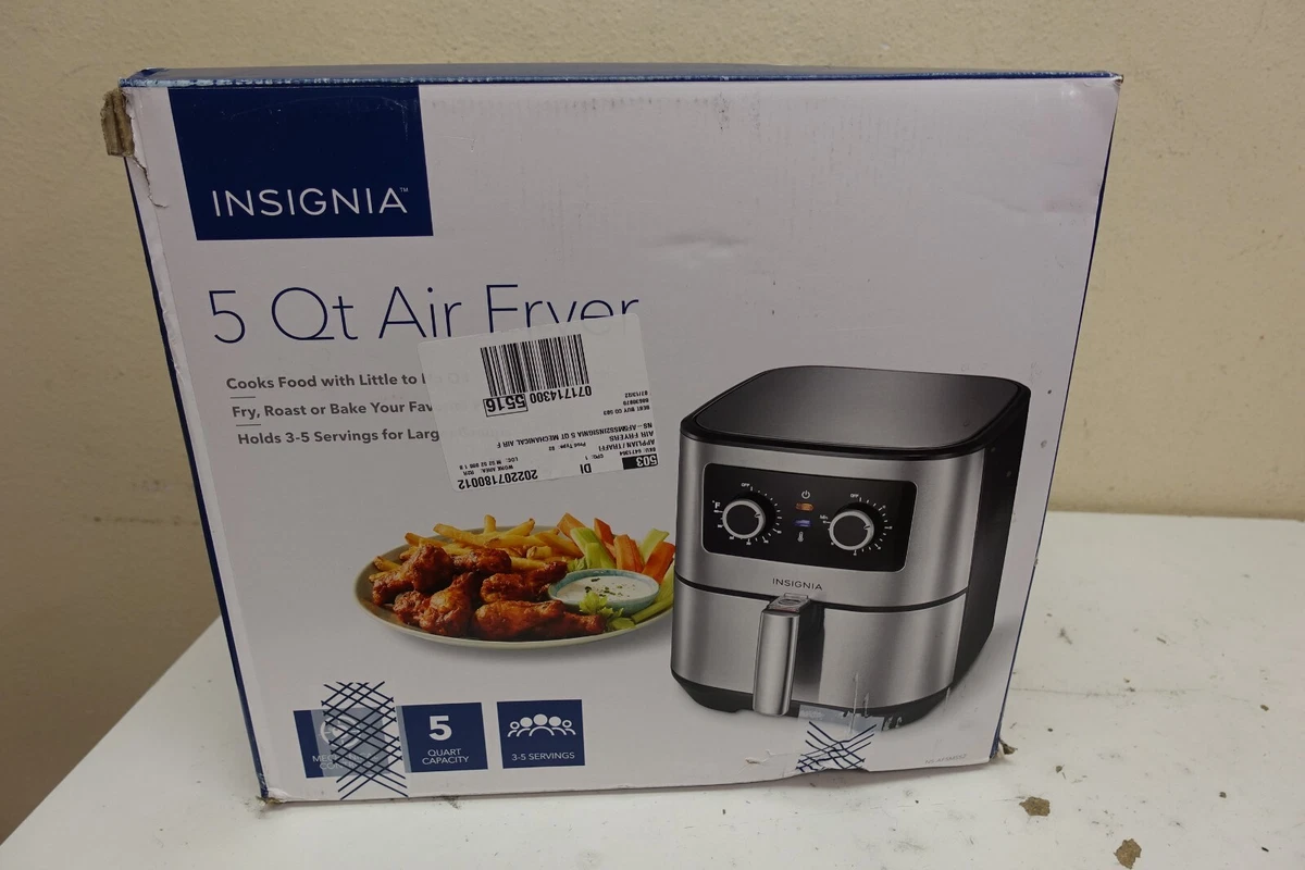 Insignia- 5 Qt. Analog Air Fryer - Stainless Steel 600603283031