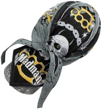 Biker Headwrap Danbanna Deluxe Du-Rag Cap Doo Rag Bandana Mad Man Skull